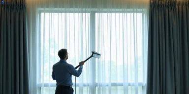 Commercial curtain stain removal service west-end hotels offices restaurants