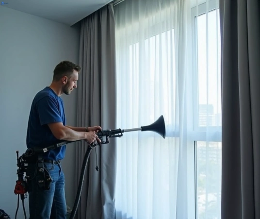 Professional curtain stain removal process equipment Matty Curtain Cleaning west-end
